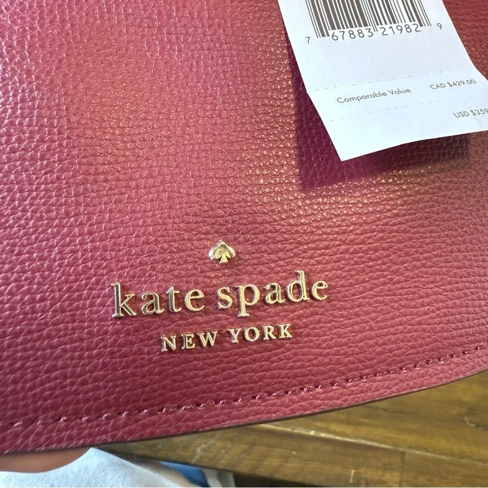 Kate Spade Deep Red Leather Burgundy Backpack